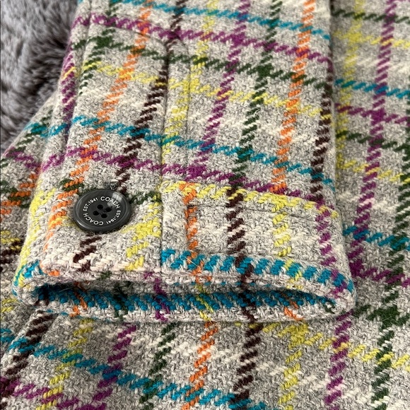 🎉Host Pick!🎉Coach 100% Wool Plaid Women's Pea Coat - Picture 6 of 10